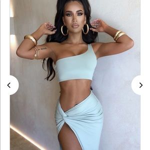 Babyboo Fashion skirt crop top set